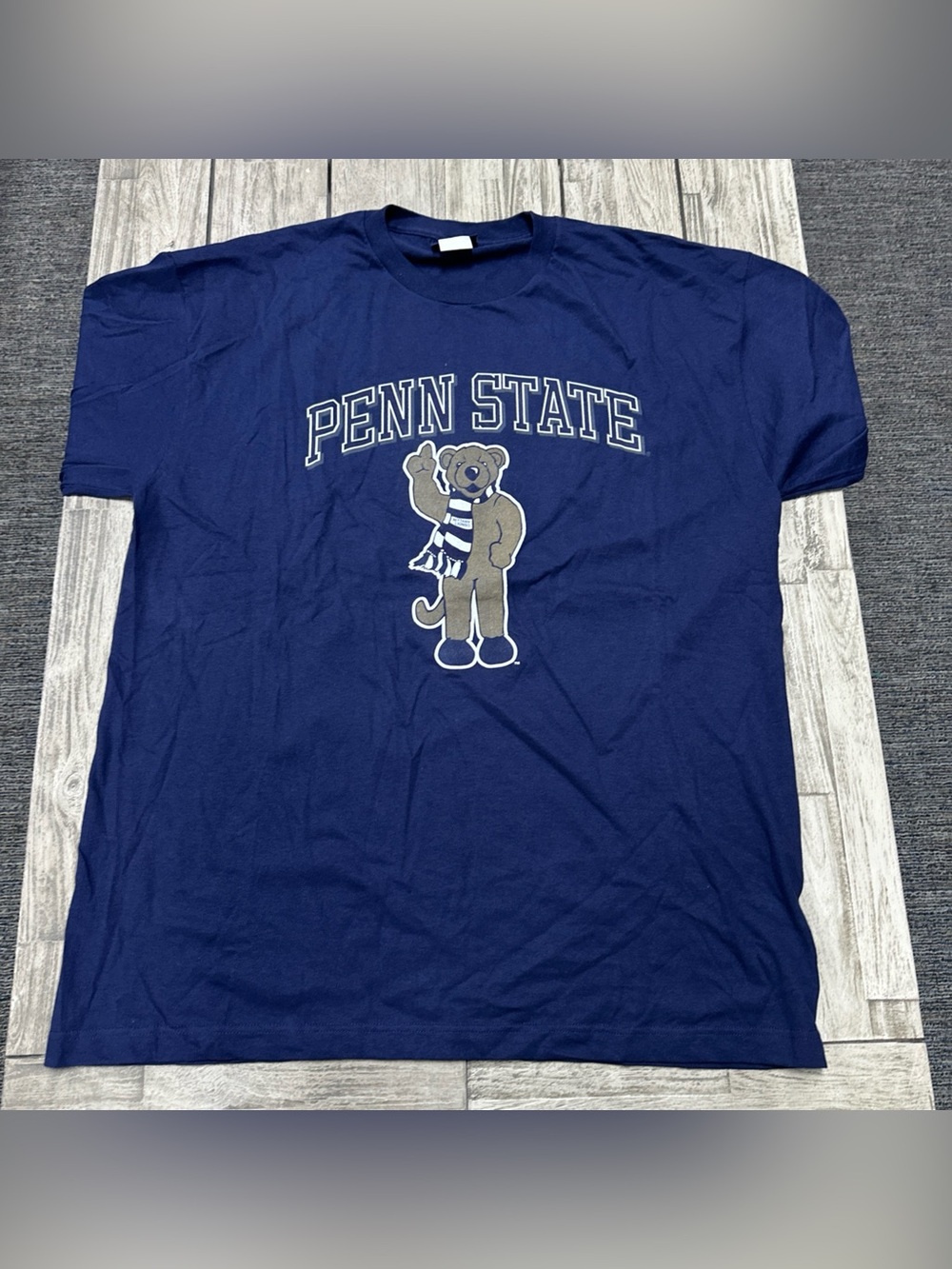 VTG Y2k Jansport Penn State Nittany Lions Mascot Tee XL Navy Big Logo Colligate